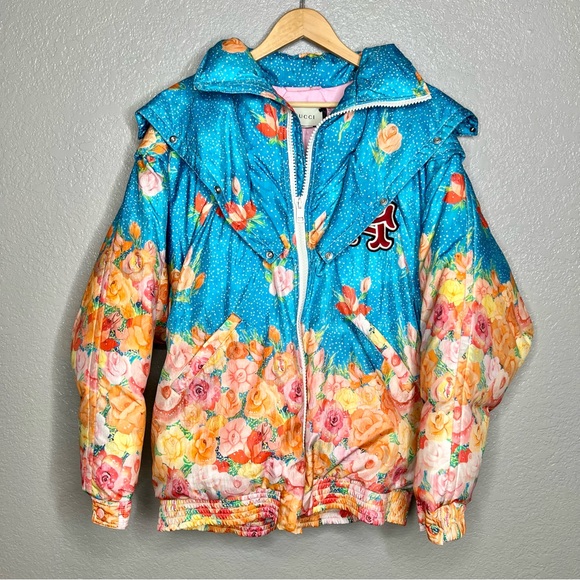RARE Gucci LA Dodgers Chickae IDE Floral Manga Anime Bomber Jacket - Picture 2 of 8